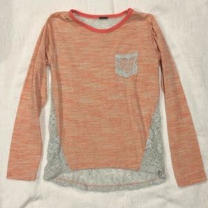 Girls 10/12 lace back top